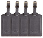 8 Pack Leather Luggage Tags for Suitcases Travel Tag (Deep Grey)