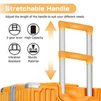 Luggage PC+ABS Aluminum Frame Zipperless Checked Luggage Hard Shell Suitcase with TSA Lock Double Spinner Wheels 24 Inch Orange (Orange / 24-inch(upgraded Tsa Lock))