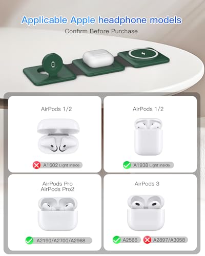 3 in 1 Wireless Charger for iPhone (Green)