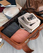 2 Pieces Clear Mahjong Bag (Mini+Large Beige)