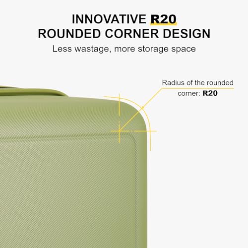Hard Shell 20 Inch Carry on Luggage Airline Approved (Pickle Green / Carry-On 20 Inch)
