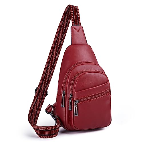 Sling Bag Crossbody Bags (Deep Red)