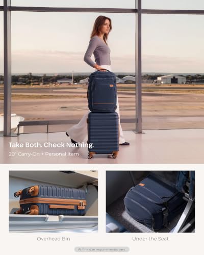 Luggage Set Hardside Suitcase (3 piece set (BP/TB/20) / Midnight Blue)