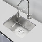 22×18 Inch Undermount Kitchen Sink (L 22"×W 18"×H 9" / Brushed)