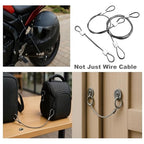 1/8"(3mm) Wire Diam Stainless Steel Cable Eyelets Loops Short Rope Lanyard Safety Tether Chain Lock with Vinyl Coated Cover, 20Pcs 6" Long Black (6 inches - 20 Pcs / Black-A)