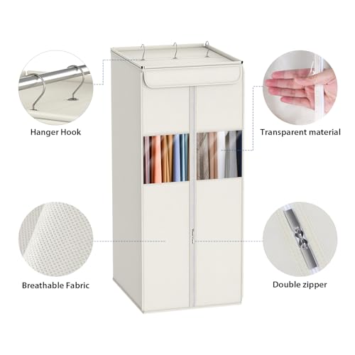 Suit Bags for Closet Storage Clothing Storage Bags 40 in (Beige / 40"-2 Pack)