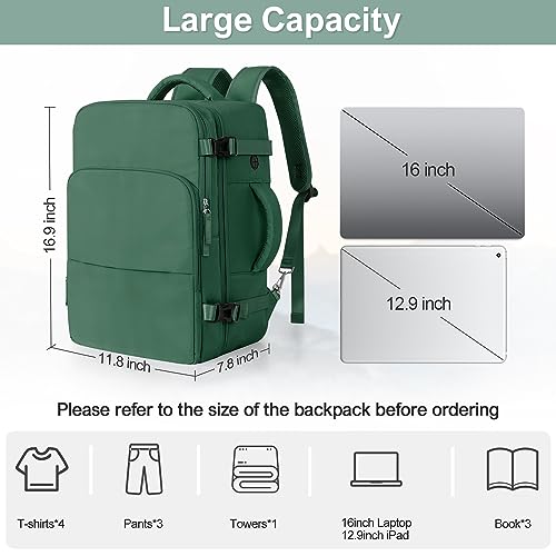 Travel laptop Backpack for Women (Green / Large)