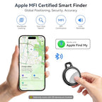 4 Pack MFi Certified Tracker Compatible with Apple Find My (Black)
