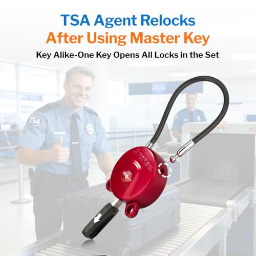 TSA Approved Luggage Locks Ultra (4 Colors 4 Locks)