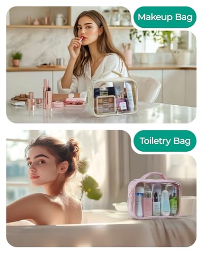 Puffy Clear Toiletry Bag (Warm Beige)
