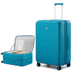 Expandable Large Checked Luggage (Caribbean Blue / 28 Inch EXT)