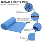Microfiber Towel Quick Dry Camping & Travel & Gym Towel. Compact (Blue / 40.00" x 20.00")