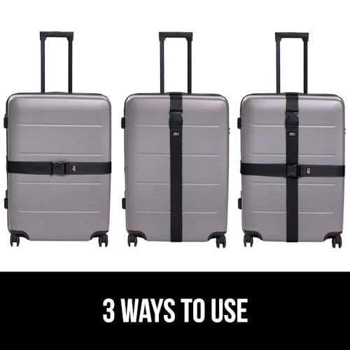 Heavy Duty Luggage Straps for Suitcase (Black)