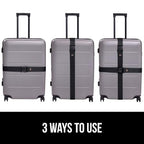 Heavy Duty Luggage Straps for Suitcase (Black)
