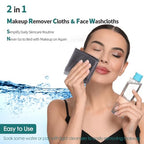 Face Wash Cloths 6 Ct w (Grey Set / 10x10 inch-6 Pack)