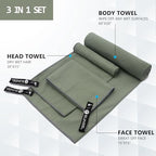 Quick Dry Camping Towel (Army Green)
