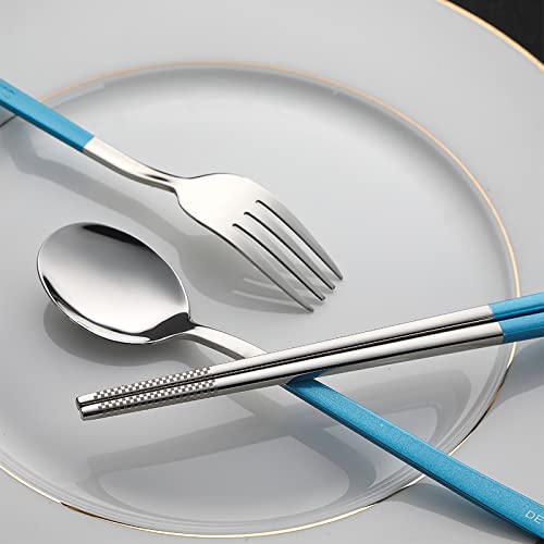 Travel Utensils with Case (Blue)