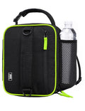 Expandable Small Lunch Box for Men Women Kids Work School (Black/Green)