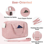 Carry on Duffle Bag Underseat for Airplane (Pink / Small with laptop compartment)