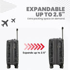 Matrix 3 Piece Luggage Set with 360° Spinner Wheels (Gray/Black / 3-Piece Set)