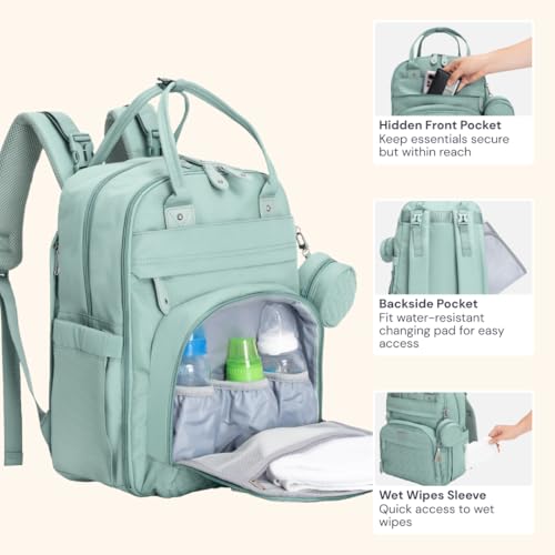 Diaper Bag Backpack (Sage Green)