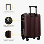 Carry on Luggage Airline Approved (Red / 20 Inch - Expandable)