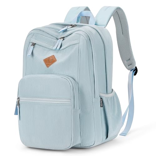 26L Backpack for College (Sky Blue Corduroy / 16.5 Inch)