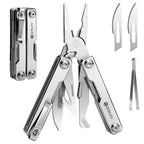 Mini Multitool Pliers with Pocket Clip & Window Breaker (Pliers / Silver)