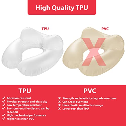 Inflatable Travel Neck Pillow (Vintage Red)