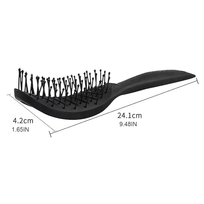 Guojiang Curved Vented Detangling Hair Brush Barber Hairdressing Fast Drying Detangling Curved Vent Brush