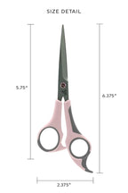 Cricket Style Xpress Pretty Daze Hair Cutting Scissors - Sharp Micro-Serrated Beveled Blades, Stainless Steel Shears Hair Scissors - Wet & Dry Use, Barber Accessories - 5.75", Soft Pink and Gray