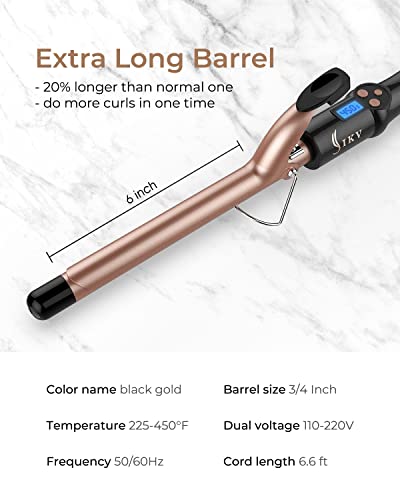 3 4 inch Curling Iron Extra Long Barrel (3/4 Inch)