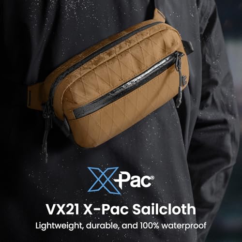 1.5L X Pac Sling Bag with RFID Blocking Crossbody Pack for Men Women (X-Pac Brown / 1.5L)