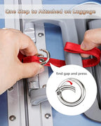 Leather Luggage Tags for Suitcases (Red)