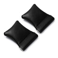 2 Pack Black PU Leather Slim Ring Pouch Squeeze Jewelry Travel Bag (Black / 2.99" x 2.56")