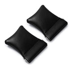 2 Pack Black PU Leather Slim Ring Pouch Squeeze Jewelry Travel Bag (Black / 2.99" x 2.56")