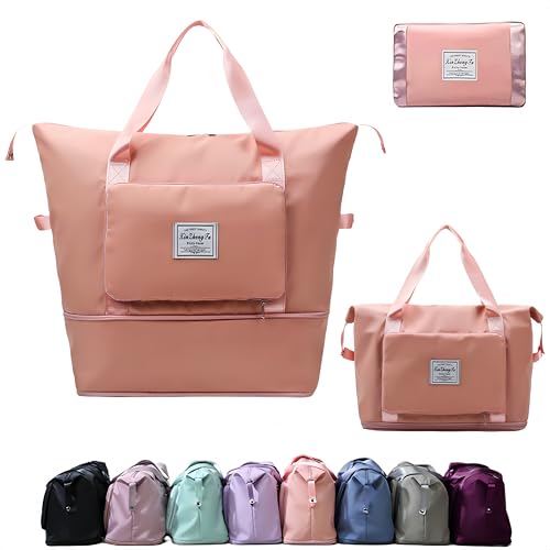 Large Capacity Foldable Travel Bag (Sweet Powder)