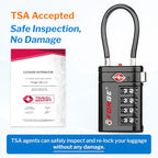 Open Alert Indicator TSA Approved Luggage Locks 4 Digit Combination TSA Travel Locks with TSA008 (Black)