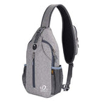 Crossbody Sling Backpack Sling Bag Travel Hiking Chest Bag Daypack (Gray / Small)