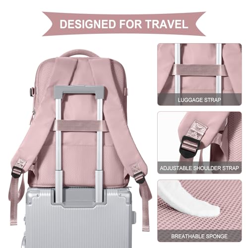 Travel Backpack For Women Men (25l / Pink Purple)