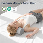 Neck Roll Cervical Pillow for Neck Pain Relief (Grey / Large - 6.0" H)