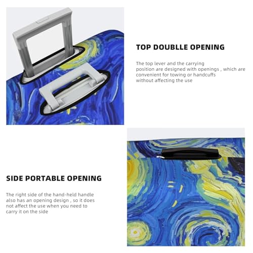 Vincent Van Gogh Starry Sky Night Luggage Cover Washable Suitcase Protector (Large / Gogh Starry Sky Night)