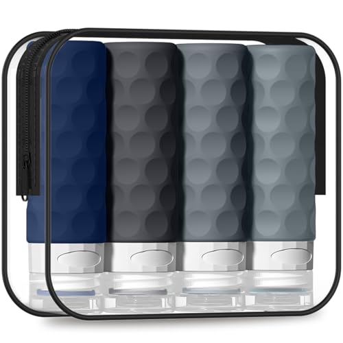 Travel Bottles for Toiletries (Navy Blue)