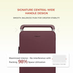 Balance 24" Wide Handle Suitcase Hardside Zipperless Luggage Red (Cranberry Red / Checked 24'')