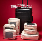 Premium Compression Packing Cubes for Travel (Sand / 6 pack)