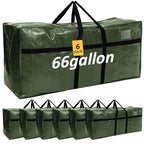 6 Pcs 66 Gallon Extra Large Moving Bags Heavy Duty Storage Bag (66 Gallon / Green)