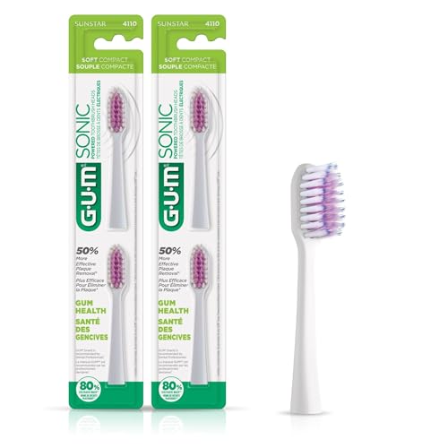 Sonic Powered Toothbrush Refills (White / 2 Count (Pack of 2))