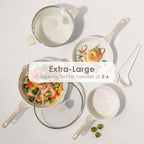 Nonstick Ceramic Cookware Set (Antique White)