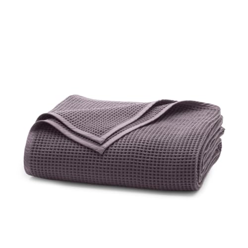 Waffle Bed Blanket (Plum / King/California King)