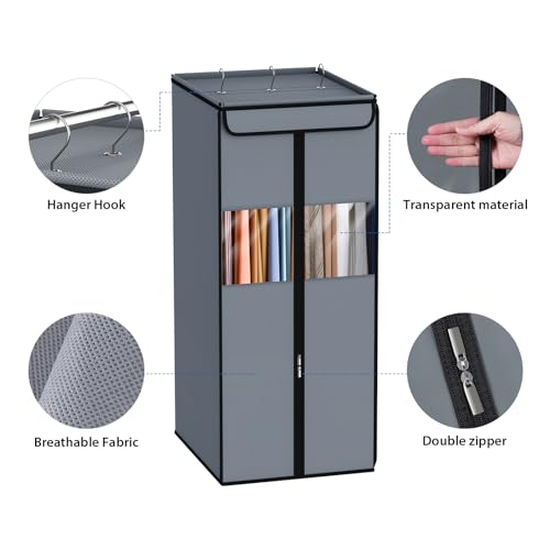 Suit Bags for Closet Storage Hanging Garment Bag 40 in (Grey / 40"-2 Pack)